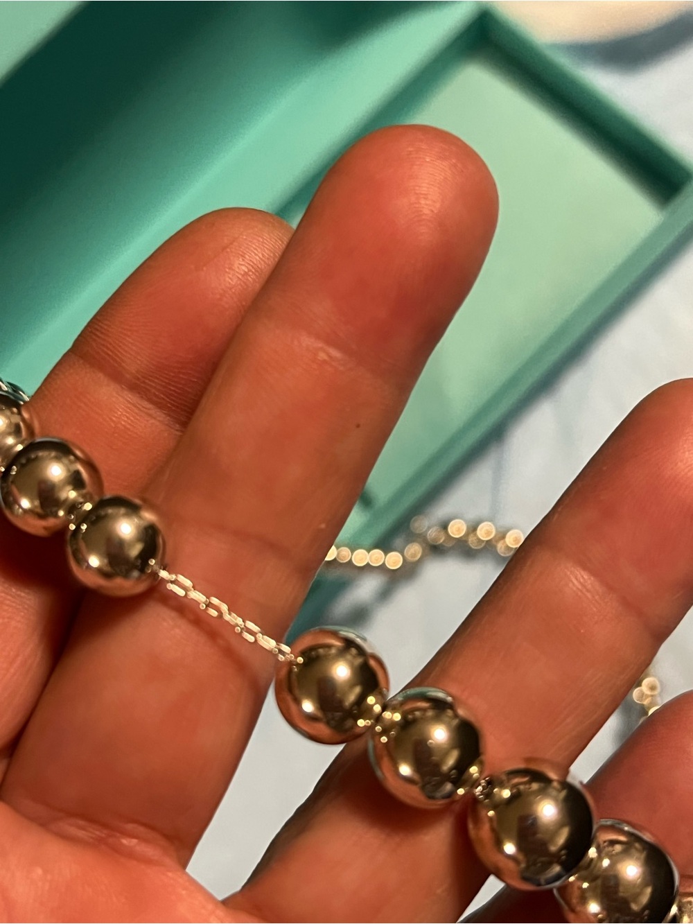 Tiffany & Co. Metallic Hematite Bead Necklace with Tiffany Blue Box - Picture 6 of 8